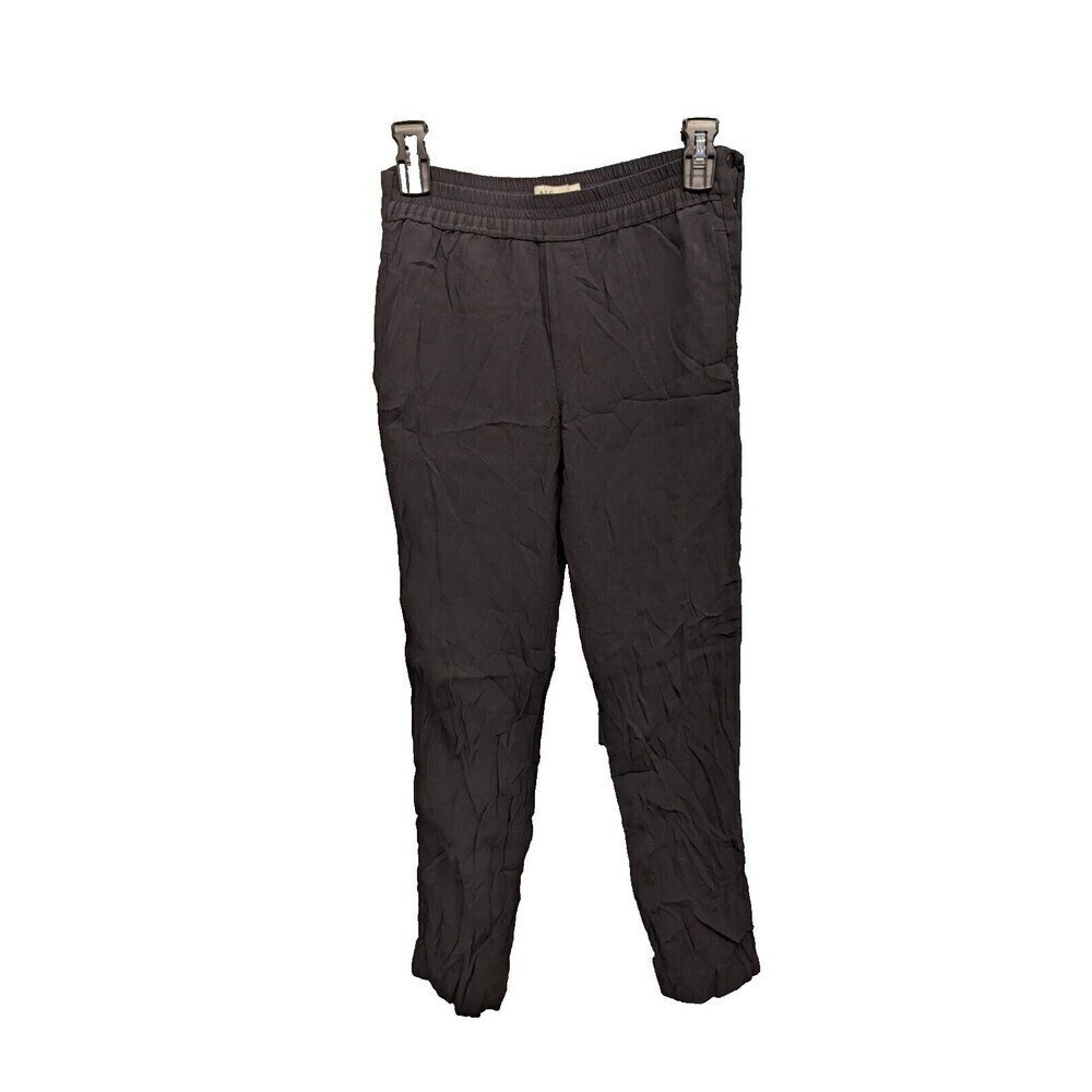 $523 ALC‎ Terry Snap Side Buttons Tear Away Straight Leg Pull On Pants Size 8